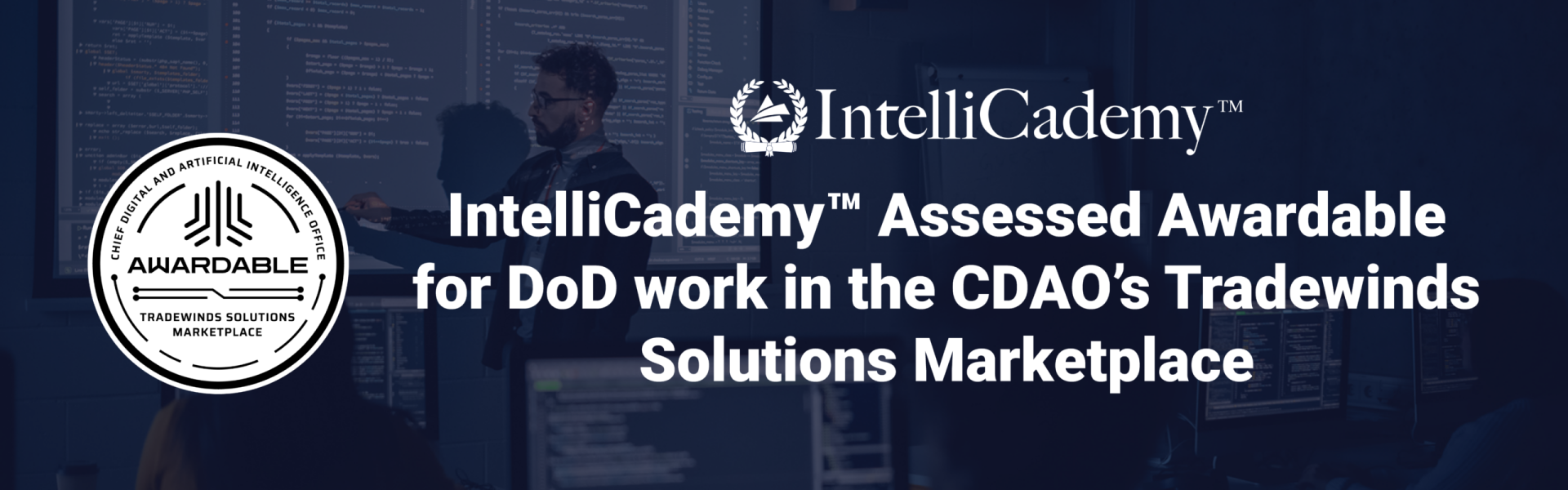 announcement of IntelliCademy's awardable assessment on the Tradewinds solutions marketplace for ai training 